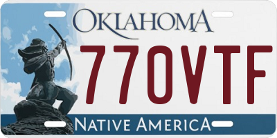 OK license plate 770VTF