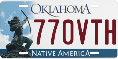 OK license plate 770VTH