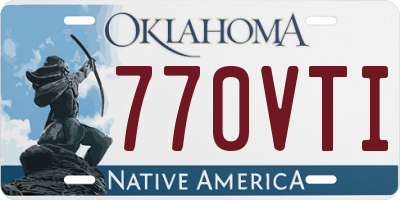 OK license plate 770VTI