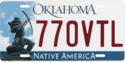 OK license plate 770VTL