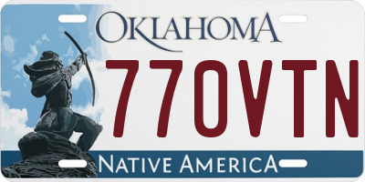 OK license plate 770VTN