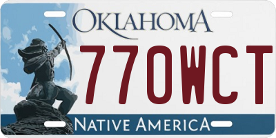OK license plate 770WCT