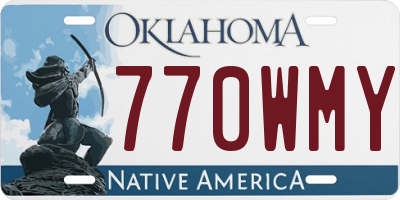 OK license plate 770WMY