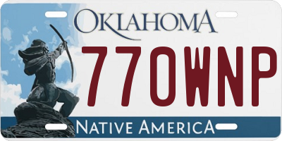 OK license plate 770WNP