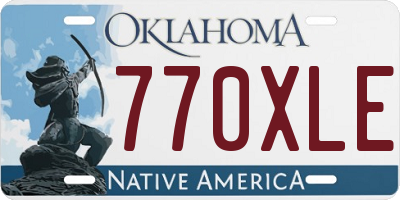 OK license plate 770XLE
