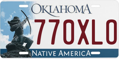 OK license plate 770XLO