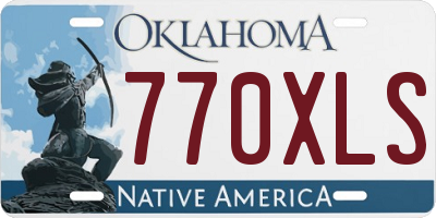 OK license plate 770XLS