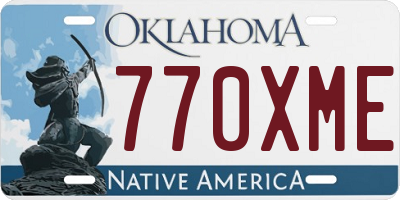 OK license plate 770XME