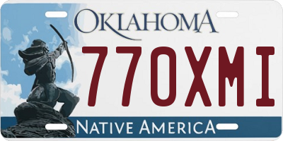 OK license plate 770XMI