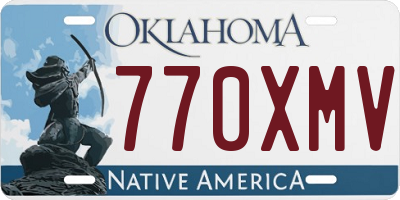 OK license plate 770XMV