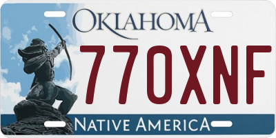 OK license plate 770XNF