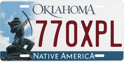 OK license plate 770XPL