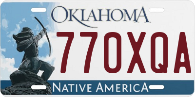 OK license plate 770XQA