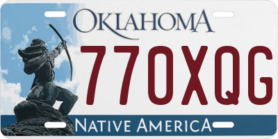OK license plate 770XQG