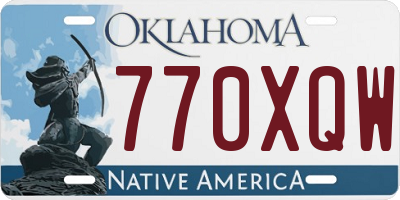 OK license plate 770XQW
