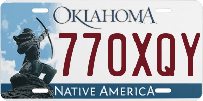 OK license plate 770XQY