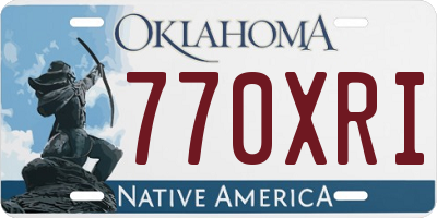 OK license plate 770XRI