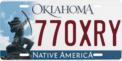 OK license plate 770XRY