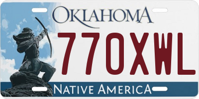 OK license plate 770XWL