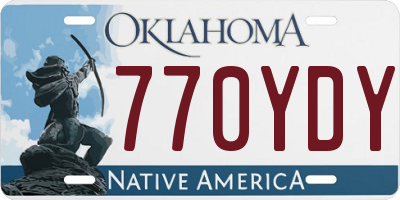 OK license plate 770YDY