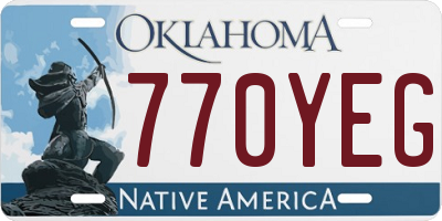 OK license plate 770YEG