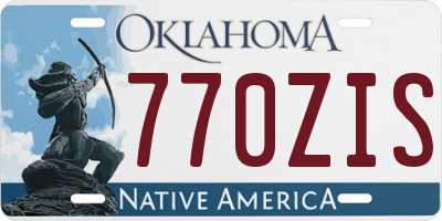 OK license plate 770ZIS