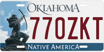 OK license plate 770ZKT