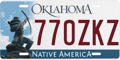 OK license plate 770ZKZ