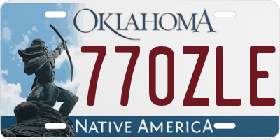 OK license plate 770ZLE