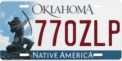 OK license plate 770ZLP