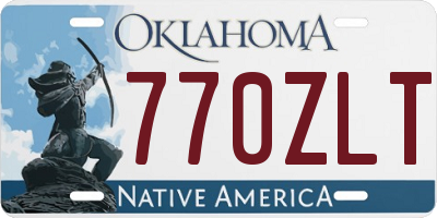 OK license plate 770ZLT