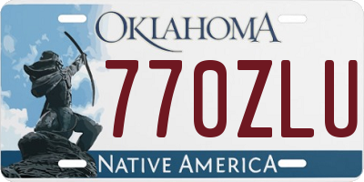 OK license plate 770ZLU