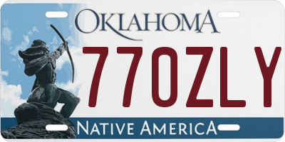 OK license plate 770ZLY