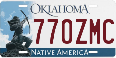 OK license plate 770ZMC
