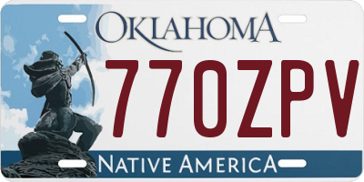 OK license plate 770ZPV