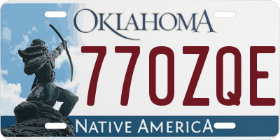 OK license plate 770ZQE