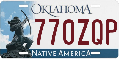 OK license plate 770ZQP