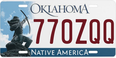 OK license plate 770ZQQ