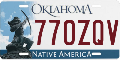 OK license plate 770ZQV
