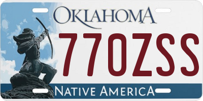 OK license plate 770ZSS