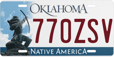 OK license plate 770ZSV
