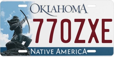 OK license plate 770ZXE