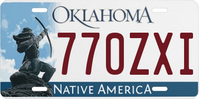 OK license plate 770ZXI