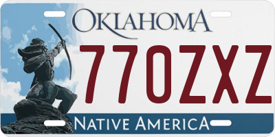 OK license plate 770ZXZ