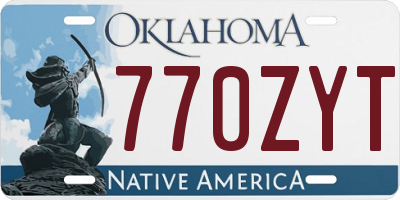 OK license plate 770ZYT