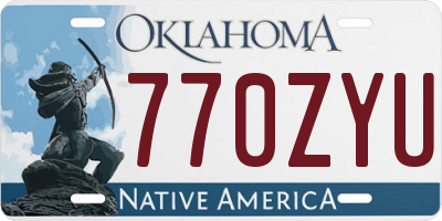 OK license plate 770ZYU