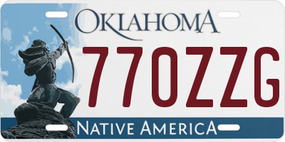 OK license plate 770ZZG