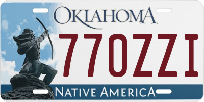 OK license plate 770ZZI