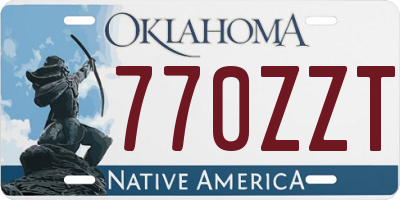 OK license plate 770ZZT