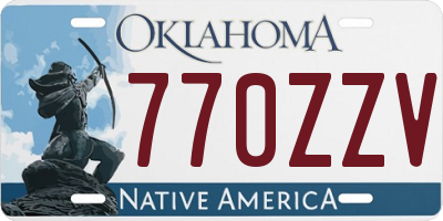 OK license plate 770ZZV